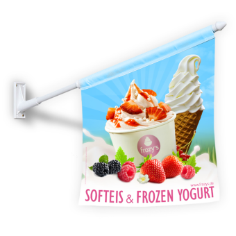 Kiosk-Fahne - Softeis & Frozen Yogurt 