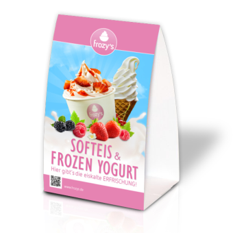 Tischaufsteller - Softeis & Frozen Yogurt 