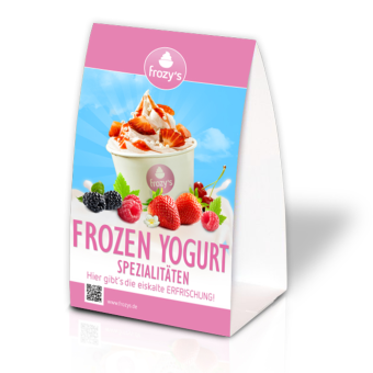 Tischaufsteller - Frozen Yogurt 